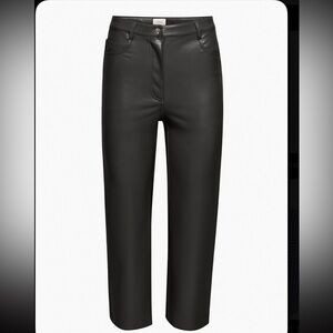 Aritzia Melina cropped vegan leather pants